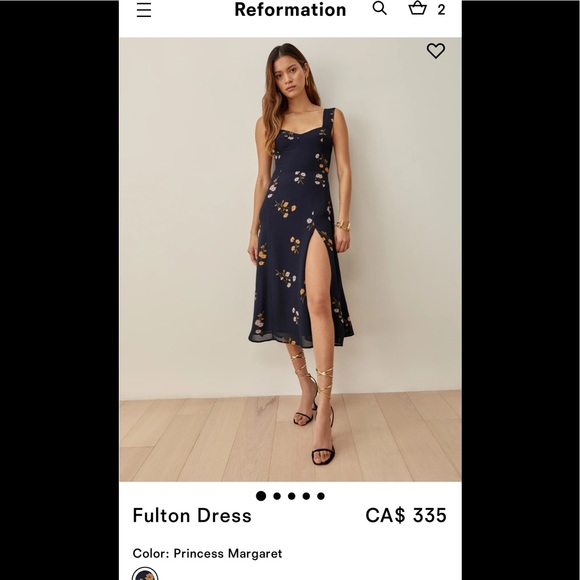 Reformation fulton dress Princess Margaret AUTHENTIC - Picture 3 of 15